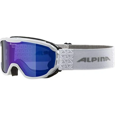 Abbildung von ALPINA PHEOS Verspiegelte, Kontrastverstärkende &amp; Polarisierte Skibrille Mit 100% UV Schutz Für Kinder, white, One Size