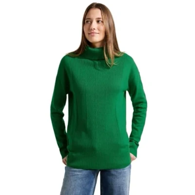 Abbildung von Cecil Rollkragen Strickpullover, Damen, Größe: Large, Grün