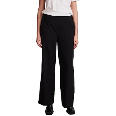 Abbildung von Pieces Bossy WIDE Plain PANT Stoffhose, Damen, Größe: Lx32, Black
