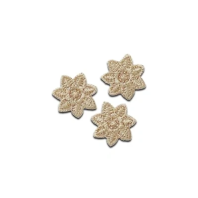 Abbildung von Mono Quick Aufnäher Bügelbild, Aufbügler, Applikationen, Patches, Flicken, zum aufbügeln, PES, NY, RY, 3 Sternchen beige Größe: 1,5 x cm