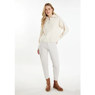 Abbildung von DREIMASTER Vintage Damen Strickpullover XS/S / Off White 100% Polyester