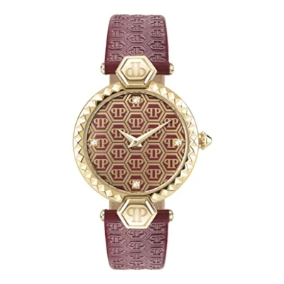 Abbildung von Philipp Plein PWEAA0221 Damenuhr Couture Rot/Goldfarben