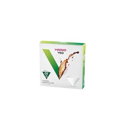 Abbildung von Hario Filterpapier für Dripper 01, 40 Stück, von FROG.coffee