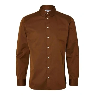 Abbildung von Selected Homme Slhslimethan Classic Businesshemd, Herren, Größe: Medium, Tan