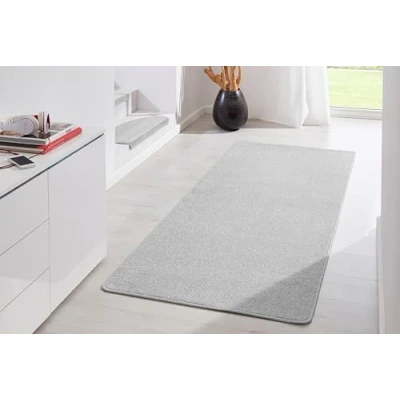 Abbildung von Hanse Home Indoor Teppich Fancy Wohnzimmerteppich einfarbig Modern Velours für Esszimmer, Wohnzimmer, Kinderzimmer, Flur, Schlafzimmer, Küche Grau, 80x300cm