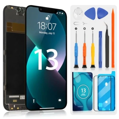 Abbildung von OLED Display für iPhone 13 LCD Bildschirm iPhone13 Ersatz A2482, A2631, A2634, A2635, A2633 6,1 Zoll Touchscreen Digitazer Assembly mit Reparatur Set