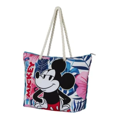 Abbildung von Disney Micky Maus Blossom Soleil Strandtasche, Mehrfarbig, 52 x 37 cm