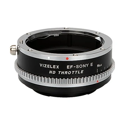 Abbildung von Vizelex CINE ND Throttle Lens Adapter Compatible with Canon EOS EF and S Lenses on Sony E Mount Cameras by Fotodiox Pro