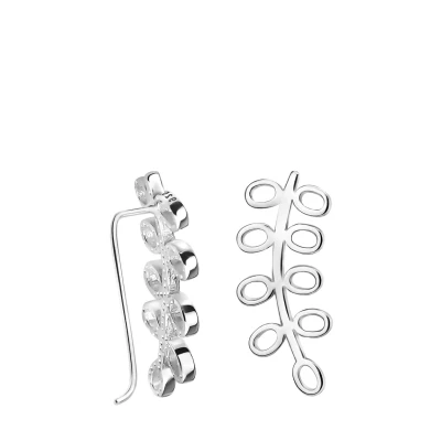 Abbildung von Sofia Milani LEAF Ohrringe, Damen, Größe: One Size, Silver coloured