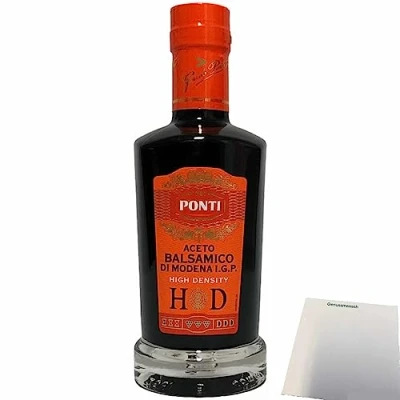 Abbildung von Ponti Aceto Balsamico di Modena IGP Alta Densita HD (250ml Flasche) + usy Block