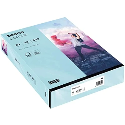 Abbildung von tecno Kopierpapier colors mittelblau DIN A3 80 g/qm 500 Blatt