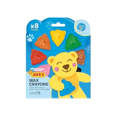 Abbildung von Jovi My First Crayon Case 8 Wax Crayons Bear Shape Basic Colors
