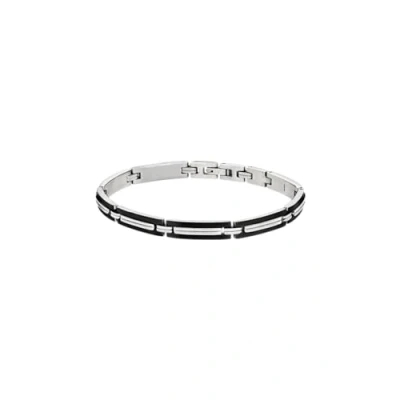 Abbildung von Lotus Style Armband, Herren, Größe: 22, Silberfarben/schwarz