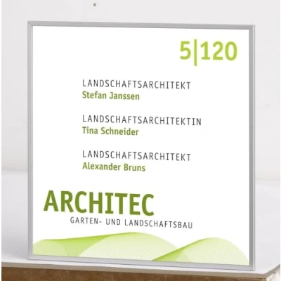 Abbildung von SignSystems® Türschild 15,0 x cm silber