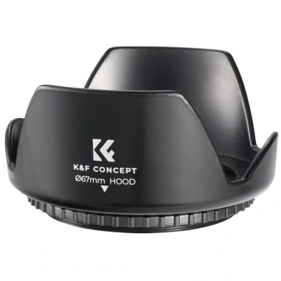 Abbildung von K&amp;F Concept Umkehrbare Gegenlichtblende für Canon F M 15 45 mm f/3.5 6.3 is STM；RF S 18 f/4.5 STM Objektiv ersetzt EW53