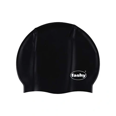 Abbildung von Fashy Badekappe Silikon Badehaube Sporthaube Schwarz Damen Herren