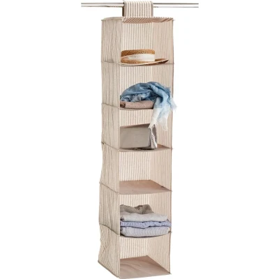 Abbildung von Zeller Present Allzweckkorb Stripes, 6 Fächer, Vlies, beige