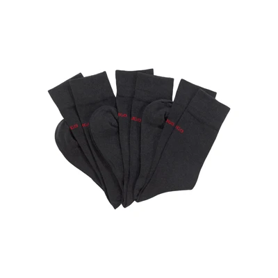 Abbildung von HUGO 3 PACK Socken, Herren, Größe: 43 46, Charcoal