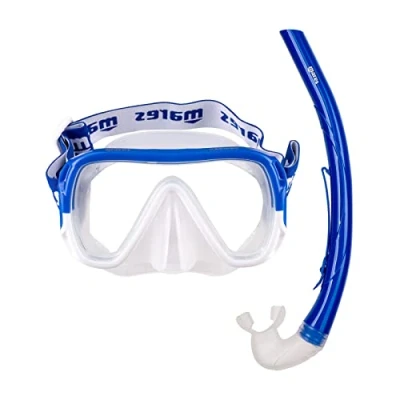 Abbildung von Mares Aquazone Combo Keewee, bestehend aus Maske und Schnorchel für Erwachsene Unisex, Blau