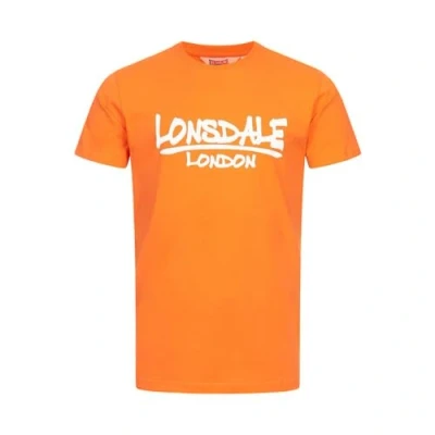 Abbildung von Lonsdale Herren T Shirt normale Passform TOSCAIG Orange/White 3XL 117389