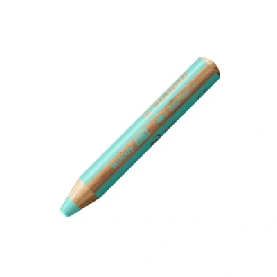 Abbildung von Buntstift, Wasserfarbe &amp; Wachsmalkreide STABILO woody 3 in 1 5er Pack pastellblau