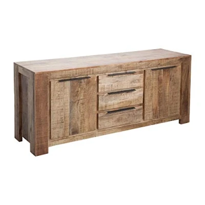 Abbildung von riess ambiente Sideboard IRON CRAFT 174cm natur, Massivholz · 3 Schubladen Kommode Mangoholz Wohnzimmer