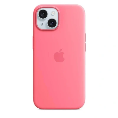 Abbildung von Apple iPhone 15 Silikon Case mit MagSafe Pink ​​​​​​​