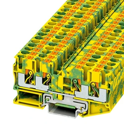 Abbildung von Phoenix Contact PT 6 Reihenklemme Grün, Gelb, 10mm², 1 kV, Packung a 50 Stück