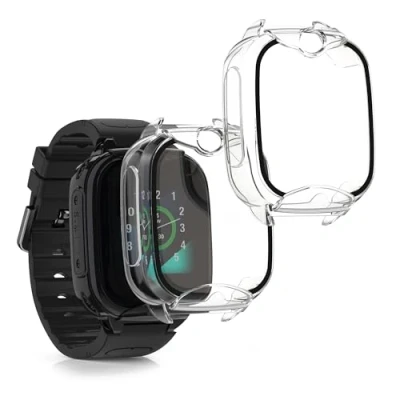 Abbildung von kwmobile 2X Cover kompatibel mit Xplora XGO 2 Hülle Fullbody Fitnesstracker Case Set aus Glas Transparent