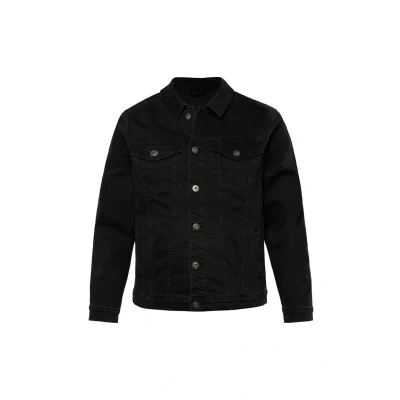 Abbildung von JP1880 4 Pockets Button BAND Jeansjacke, Herren, Größe: Large, Black