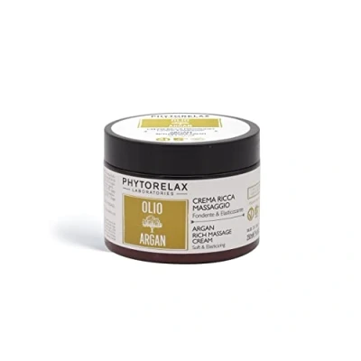 Abbildung von Phytorelax Vegan &amp; Organic Argan SOFT Elasticizing RICH Massage Cream Feuchtigkeitspflege, Größe: 250 ml,