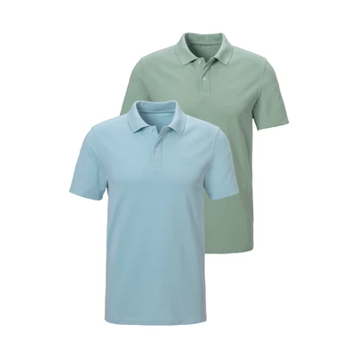 Abbildung von john devin 2 PACK Poloshirt, Herren, Größe: Small, Hellblau salbei