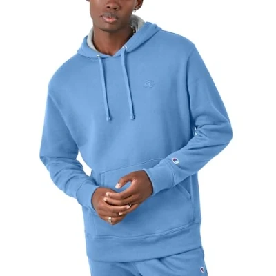Abbildung von Champion Herren Kapuzenpullover Powerblend Pullover Hoodie, Swiss Blue, L