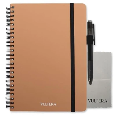 Abbildung von Vultera Notizbuch wiederverwendbar A5 Löschbarer Notizblock mit löschbarem Stift Digitales (Pink Blush)