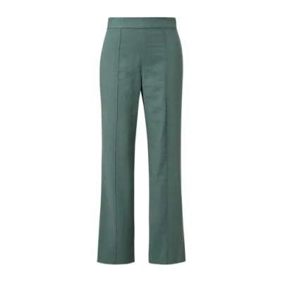 Abbildung von comma casual identity Regular MIT Reissverschluss Stoffhose, Damen, Größe: 36x32, Dunkles salbeigrün