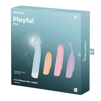 Abbildung von Satisfyer Playful Four Vibrator Sex Toy Set Erwachsenenspielzeug für Frauen Klitoris Stimulationsvibrator Vibrationsgerät sexuelles Vergnügen G Punkt Stimulationsvibratoren