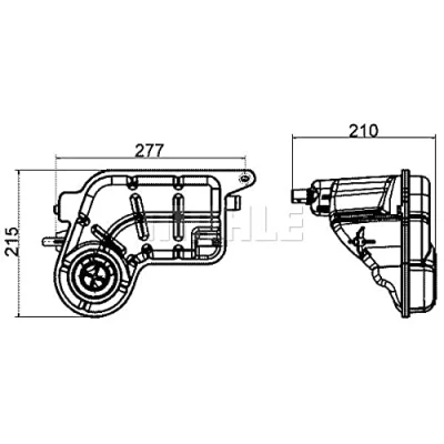 Abbildung von MAHLE ORIGINAL CRT 20 000S Ausgleichsbehälter AUDI: A6 C6 Avant, Limousine, A4 B8 Avant