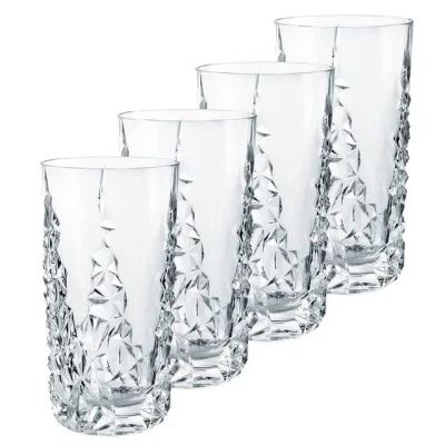 Abbildung von Nachtmann Longdrinkglas Sculpture, Kristallglas, Made in Germany, 420 ml, 4 teilig