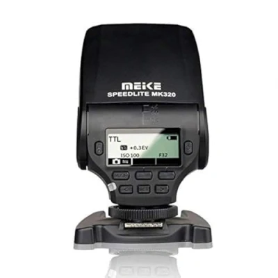 Abbildung von Meike MK 320S TTL LCD Mini Hot Shoe Blitzgerät für Sony Mi A7II A58 A7RII A7S NEX 6 A6000 DSRL Kameras