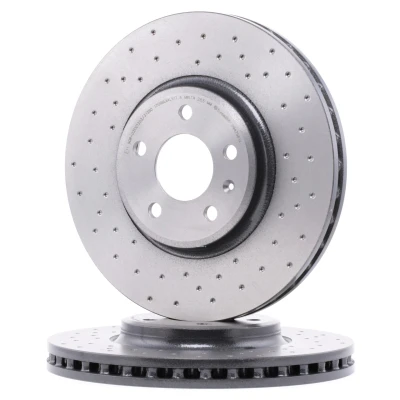 Abbildung von BREMBO XTRA LINE 09.A758.1X Bremsscheibe 320 30 5 gelocht/innenbel. beschichtet hochgekohlt mit Schrauben AUDI: A4 B8 Avant, Limousine, Q5