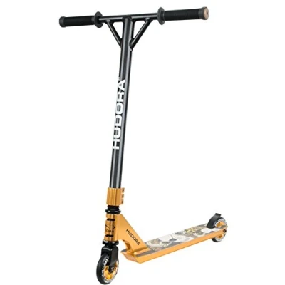 Abbildung von HUDORA Stunt Scooter XR 25 Gold Freestyle Roller für Jugendliche Robustes T5 Aluminium Maximales Gewicht 100 kg ABEC 7 Kugellager 54 x 30 20 cm