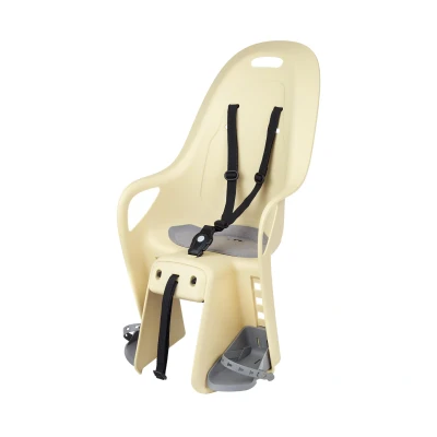 Abbildung von POLISPORT 8408200003 Rücksitz KOARI für Fahrräder mit Rädern von 26&#039;&#039; bis 29&#039;&#039;, geeignet Kinder einem Maximalgewicht 22 kg, Verankerung am Gepäckträger in Mondgelb/Grau