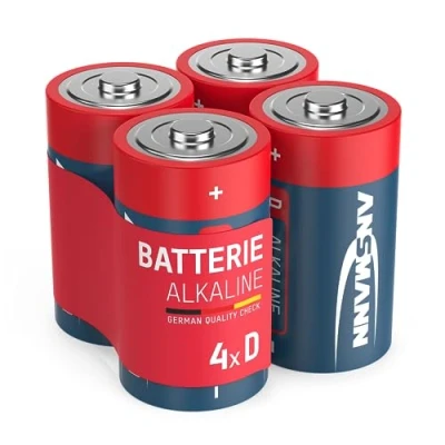 Abbildung von ANSMANN AG Batterien Mono D LR20 1,5V 4 Stück Alkaline Batterie auslaufsicher