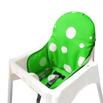 Abbildung von ZARPMA Sitzbezüge Kissen Kompatibel für Ikea Antilop Hochstuhl , Waschbar Faltbarer Baby Bezug Kinder Sitz Covers Stuhlkissen (Dunkelgrün)