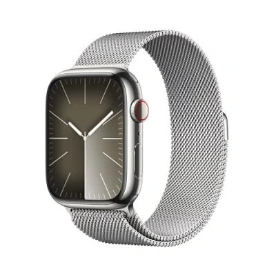 Abbildung von Apple Watch Series 9 4G 45mm Silber RVS (Zilveren Schakelband)