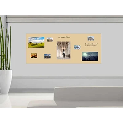 Abbildung von Magnetfolie Haftgrund für Magnete Magnettafel Ferrofolie selbstklebend beschreibbar, abwischbar, magnetisch (beige, 100x60cm)