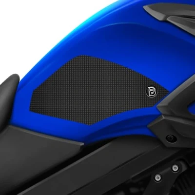 Abbildung von BLOQ motorrad Traktion Tank Griff Pads kompatibel mit SUZUKI DL 650 V STROM (2017 ) Tacky Grip Schwarz
