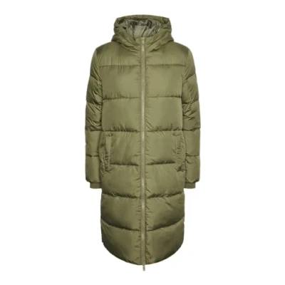 Abbildung von Pieces Pcbee NEW LONG Puffer BC Wintermantel, Damen, Größe: Medium, Deep lichen green
