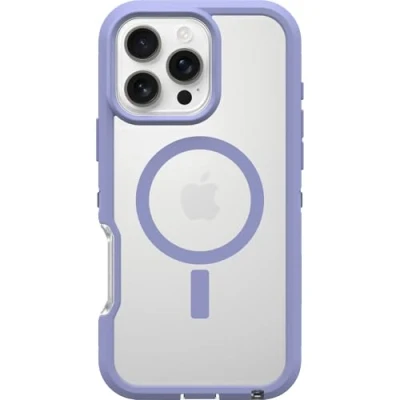 Abbildung von OtterBox Schutzhülle für iPhone 16 Pro Max Defender Series XT, transparent, Lavendelhaze (Violett)