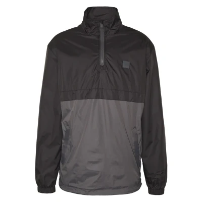 Abbildung von Urban Classics Stand UP Collar PULL OVER Windbreaker, Herren, Größe: Small, Black/darkshadow